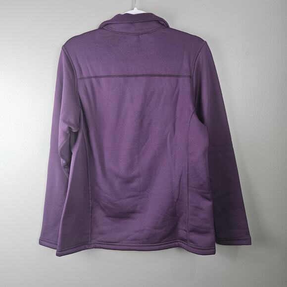 Duluth Trading Company Polartec Power Stetch 1/4 Zip Blackberry Size Large - Picture 2 of 8